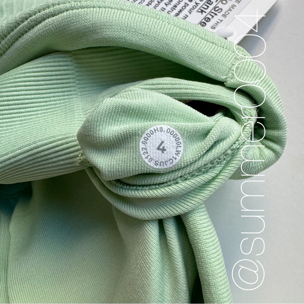 *SOLD* NWT Lululemon Ebb to Street Crop Racerback Tank Top Creamy Mint 4 - Picture 6 of 7